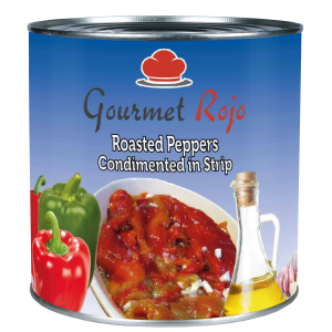 GOURMET ROJO - PIMIENTOS ASADOS CONDIMENTADOS EN TIRAS - HORTAMED